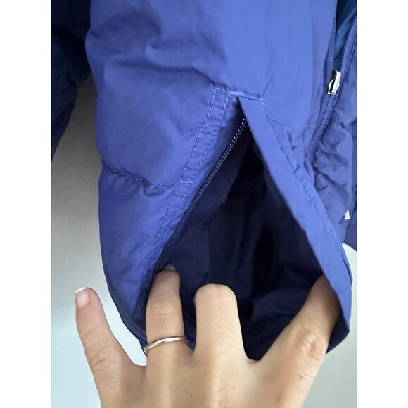 L.L. Bean Men's Med Down Filled Puffer Blue Reversable Parka Jacket - Picture 4 of 13